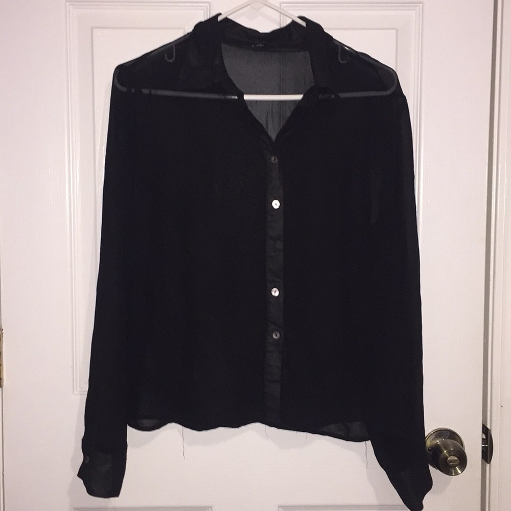 THE LIMITED black see through top